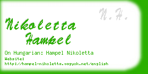 nikoletta hampel business card